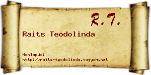 Raits Teodolinda névjegykártya
